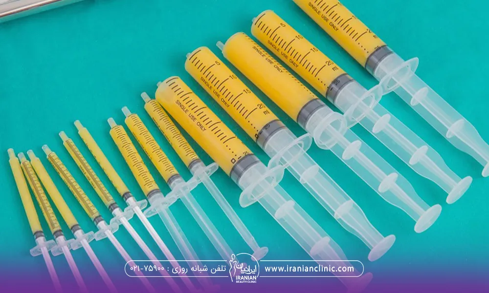چند سرنگ حاوی چربی که در سایز های متفاوت هستند - تزریق چربی به مچ و ساق پا